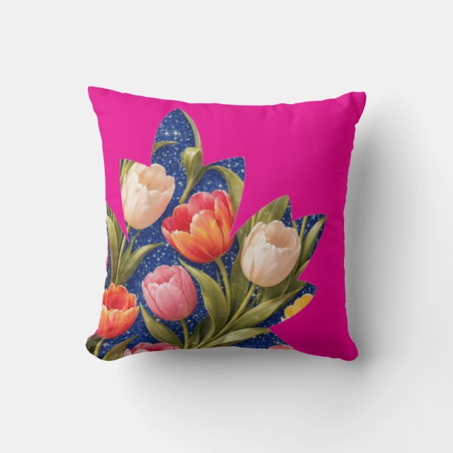 Tulip Pink Kissen (Vorderseite)