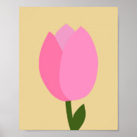 Tulip Pink und Gelbe Blume