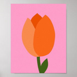 Tulip Pink und Orange Poster