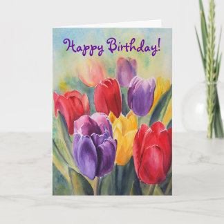 Tulip Regenbogen - Alles Gute zum Geburtstag! Karte