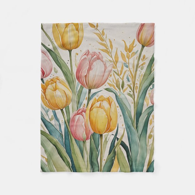 Tulip Reverie Fleecedecke (Vorderseite)