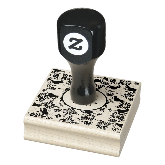 Tulip Rose Garden Save the Date Wedding Initial Gummistempel (Stempel)