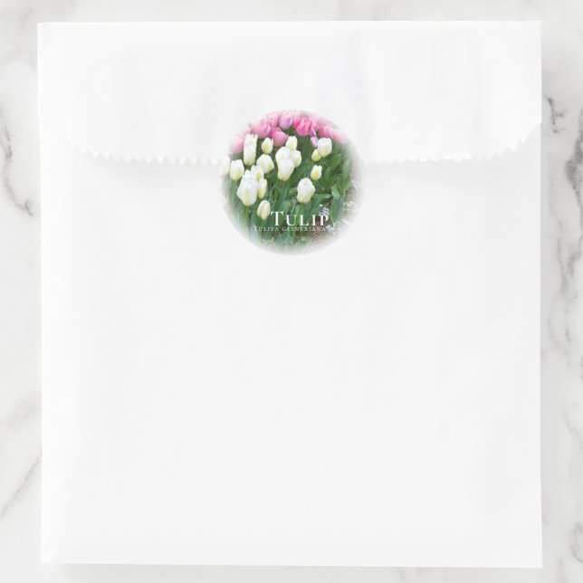 Tulip Runder Aufkleber (Tasche)