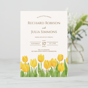 TULIP Save-The-Date-Einladung / Aquarell-Blumen Save The Date