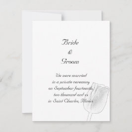 Tulip Sketch Ehe / Elopement Ankündigung