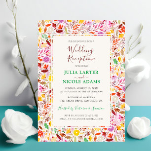 Tulip Sommerliche Blume Hochzeitsempfang Einladung