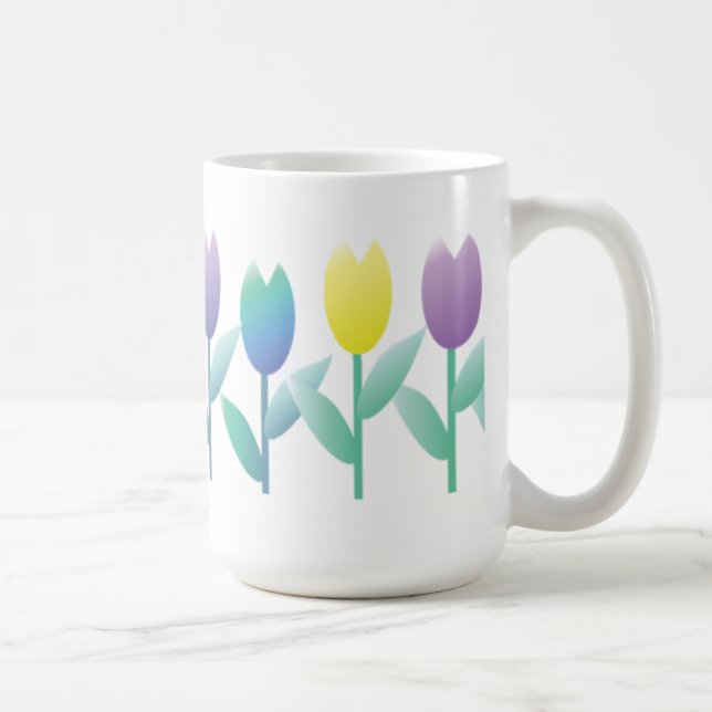 Tulip Spring Tulips Neue Zuhause 15oz Tasse (Rechts)