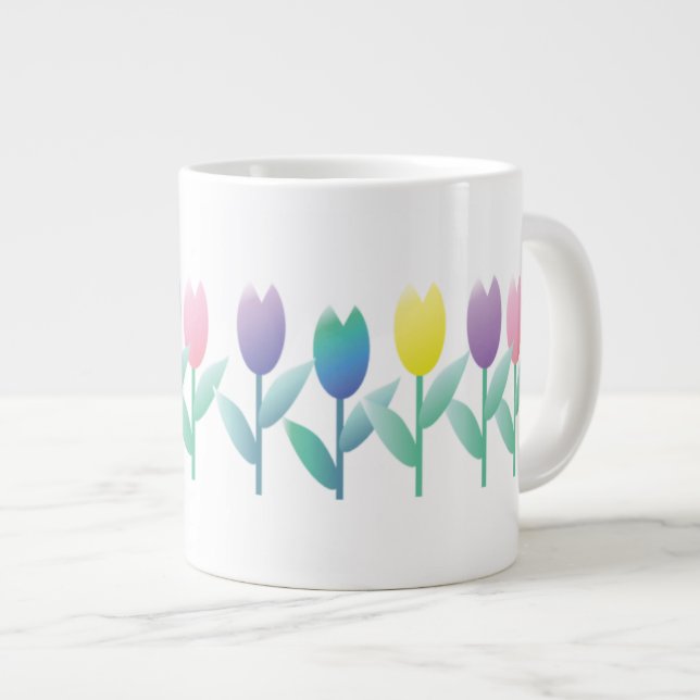 Tulip Spring Tulips Neue Zuhause Jumbo Tasse (Vorderseite Rechts)