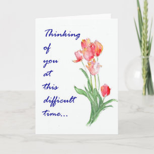 Tulip Sympathy Card Karte