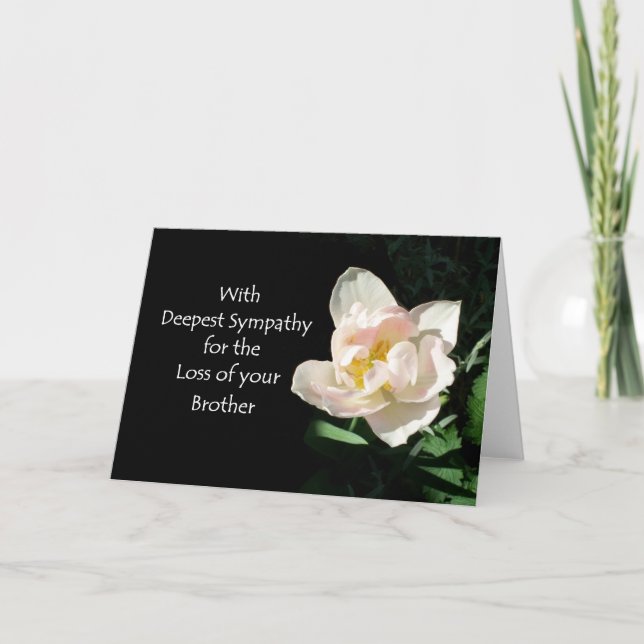 Tulip Sympathy Card - Verlust eines Bruders Karte (Vorderseite)