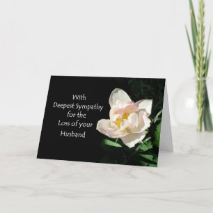 Tulip Sympathy Card - Verlust eines Ehemanns Karte