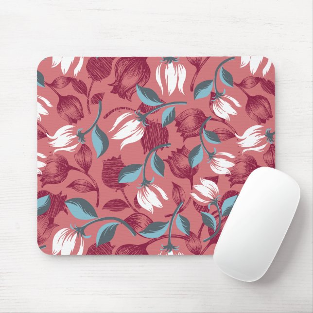 Tulip Symphony: Blumenmuster Mousepad (Mit Mouse)