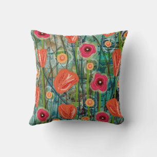 Tulip Tango - Natur Inspiriert zeitgenössische Kun Kissen