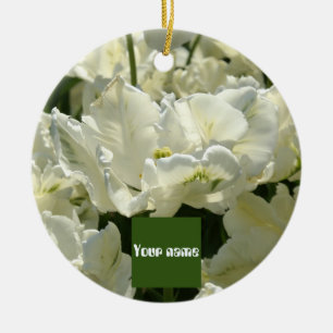 Tulip the white keramik ornament