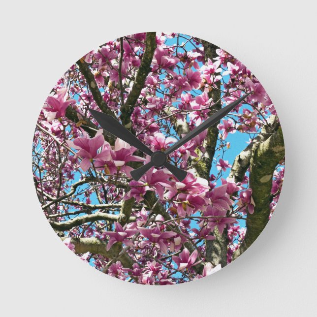 Tulip Tree Runde Wanduhr (Vorderseite)