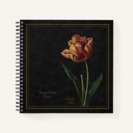 Tulip (Tulipa culta) Black Notebook Notizbuch