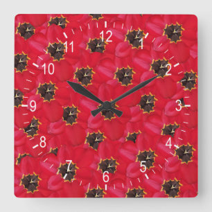 Tulip-Uhr Quadratische Wanduhr