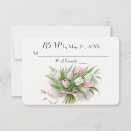 Tulip Wedding Bouquet UAWG RSVP Karte