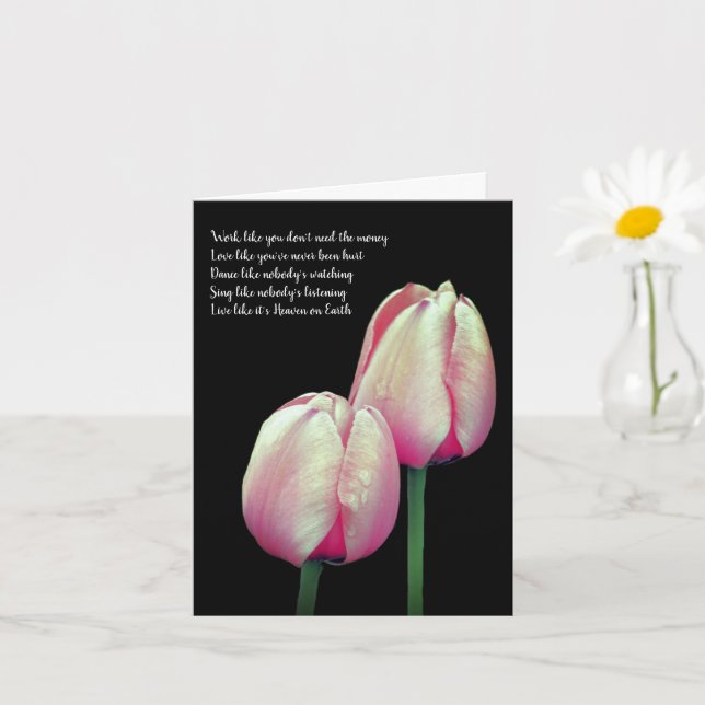 Tulip Work Liebe Dance Sing Live Inspiration Card Karte (Kleine Pflanze)