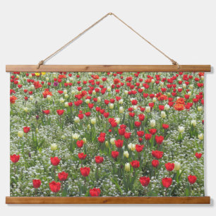Tulipenbett Wandteppich Mit Holzrahmen