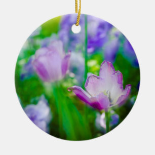 Tulipgarten, Giverny, Frankreich Keramikornament