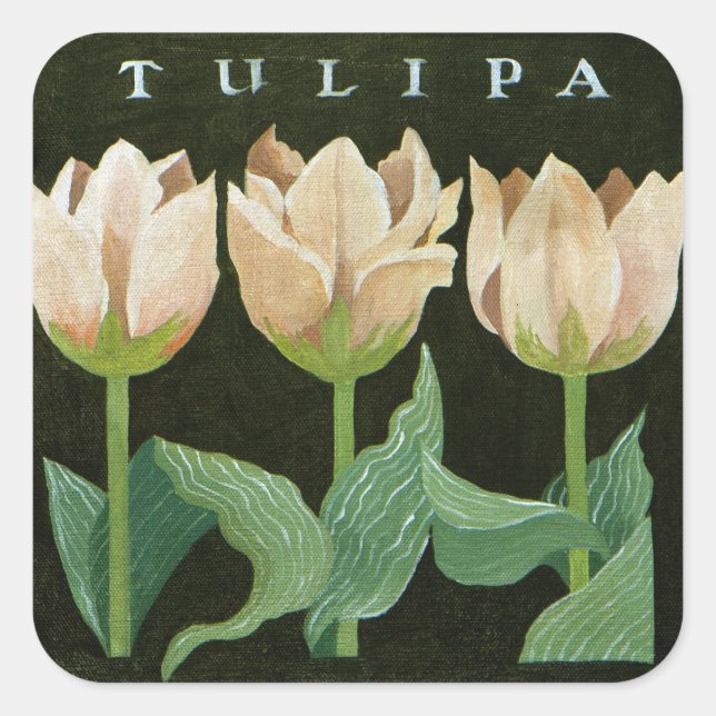 Tulips 2013 quadratischer aufkleber (Vorderseite)