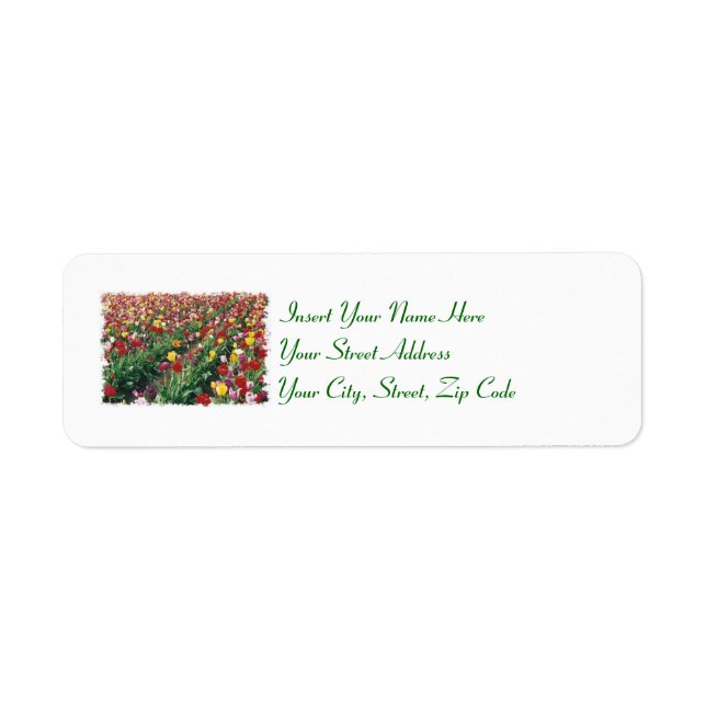 Tulips Anpassbare Labels (Vorne)