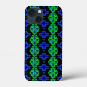 Tulips Artdeco in Retro-Stil grün blau schwarz Case-Mate iPhone Hülle