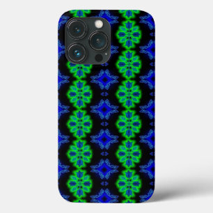 Tulips Artdeco in Retro-Stil grün blau schwarz Case-Mate iPhone Hülle