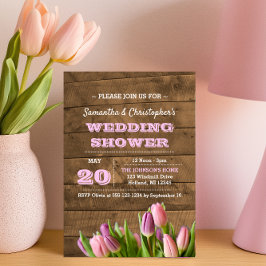 Tulips & Barnwood Bridal Dusche Einladung