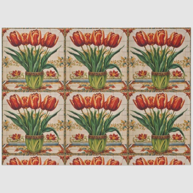 Tulips Beautiful Trendy Collection Seidenpapier (Vorderseite)