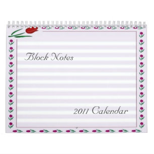 Tulips-Blocknotizen 2011-Kalender Kalender