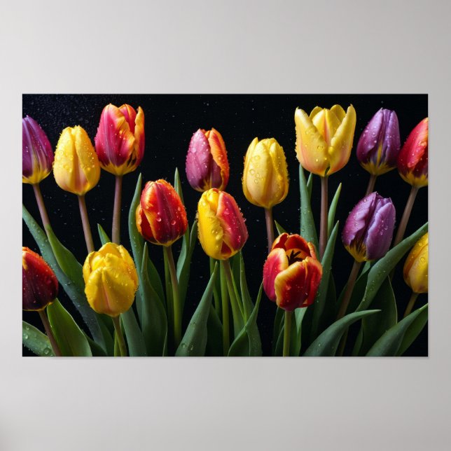 Tulips Blume Farbenfrohe Blossom Dekoration Blosso (Vorne)