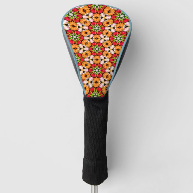 Tulips Bouquet Pattern Golf Headcover (Vorderseite)