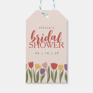Tulips Bridal Dusche Einladung Geschenkanhänger