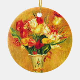 Tulips by Pierre Renoir, Vintage Impressionism Art Keramikornament
