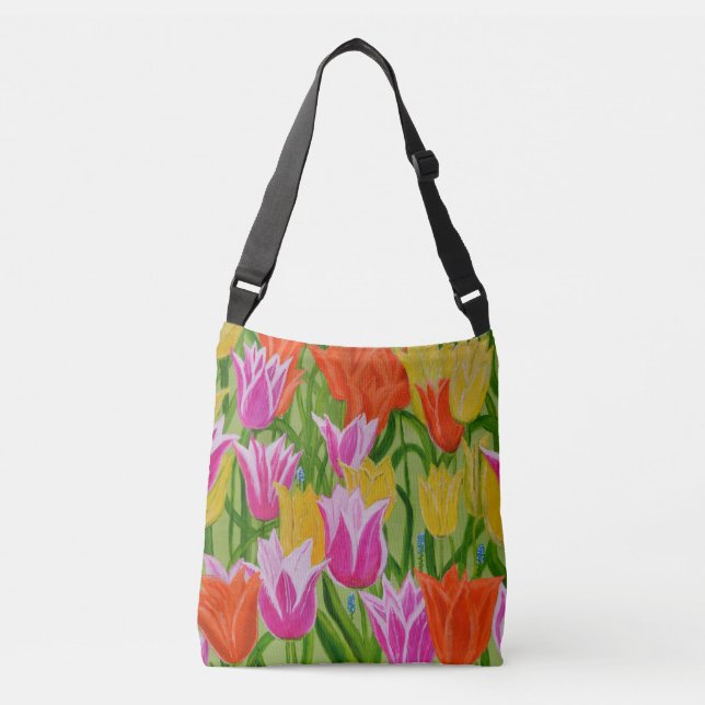 Tulips Cross-Body-Bag Tragetaschen Mit Langen Trägern (Vorderseite)
