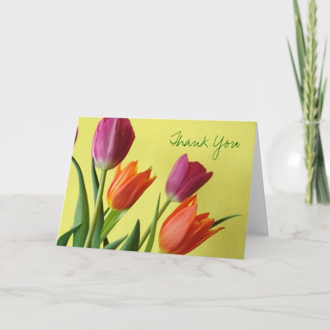 Tulips Dankeschön Note Card Dankeskarte (Vorderseite)