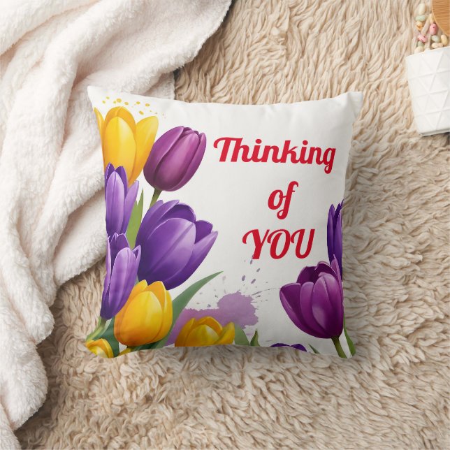Tulips Denken über dich, Muttertag Kissen (Decke)