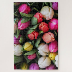 Tulips Farbige Blume Ostern Frühling Puzzle