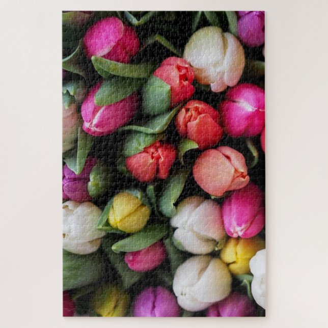 Tulips Farbige Blume Ostern Frühling Puzzle (Vertikal)