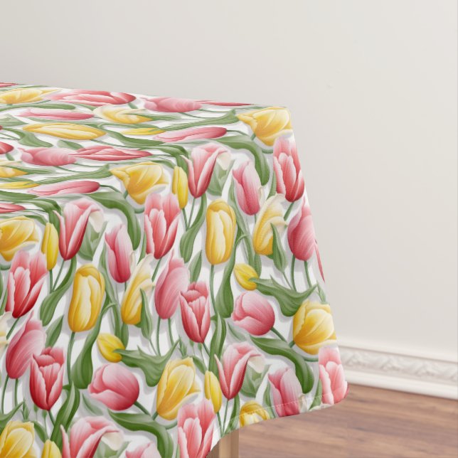 Tulips Floral Cotton Tableclout Tischdecke (Beispiel)