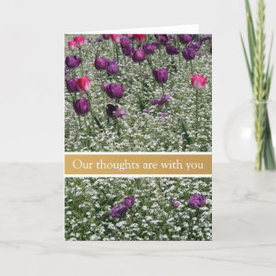 Tulips Friedlich Garden Condolences Sympathie Kart Dankeskarte