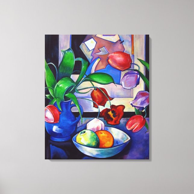 Tulips & Frucht - Canvas Print Leinwanddruck (Vorderseite)