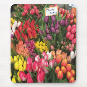 Tulips für den Verkauf von NYC Blume Stand Bauern  Mousepad