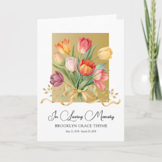 Tulips Gerahmt in Imitats Gold Memorial Programm