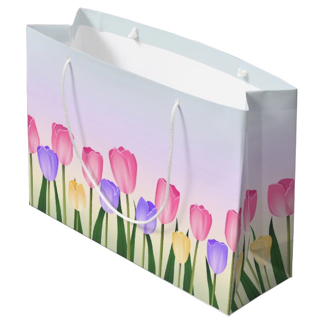 Tulips Große Geschenktüte (Rückseite Schrägansicht)