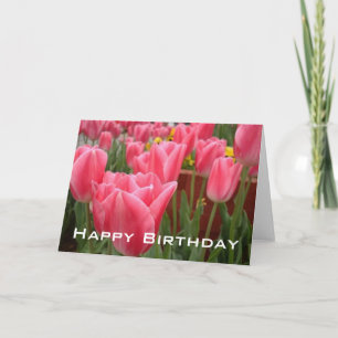 Tulips Happy Birthday Grußkarte Dankeskarte