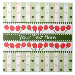 Tulips & Hearts-Fliesen, anpassen Fliese