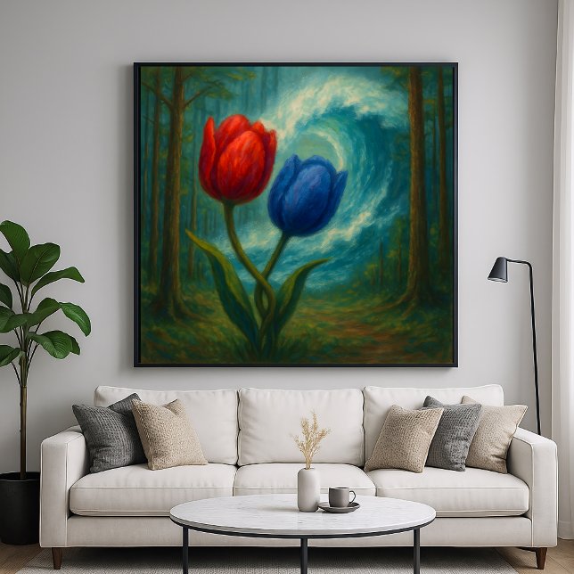 Tulips im Stile eines Pinselstrichs Poster (Von Creator hochgeladen)